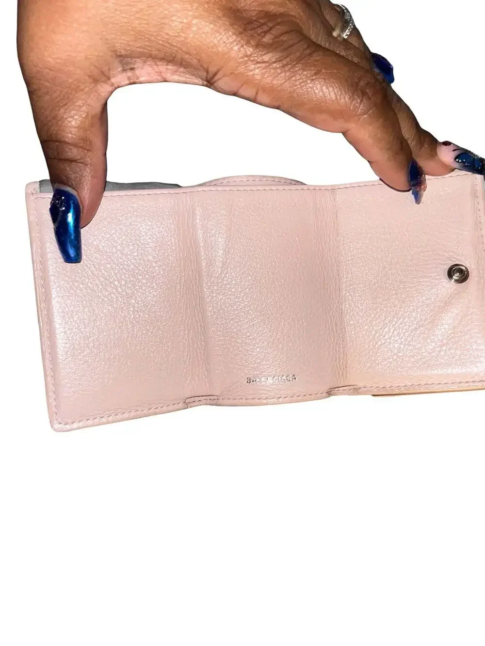 Balenciaga Papier Mini Trifold Wallet in Pink Leather